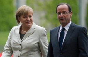 Angela Merkel riceve Francois Hollande