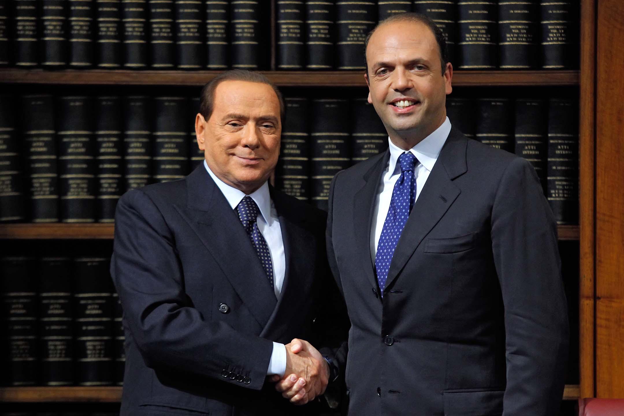 PdL - Conferenza stampa di Berlusconi e Alfano