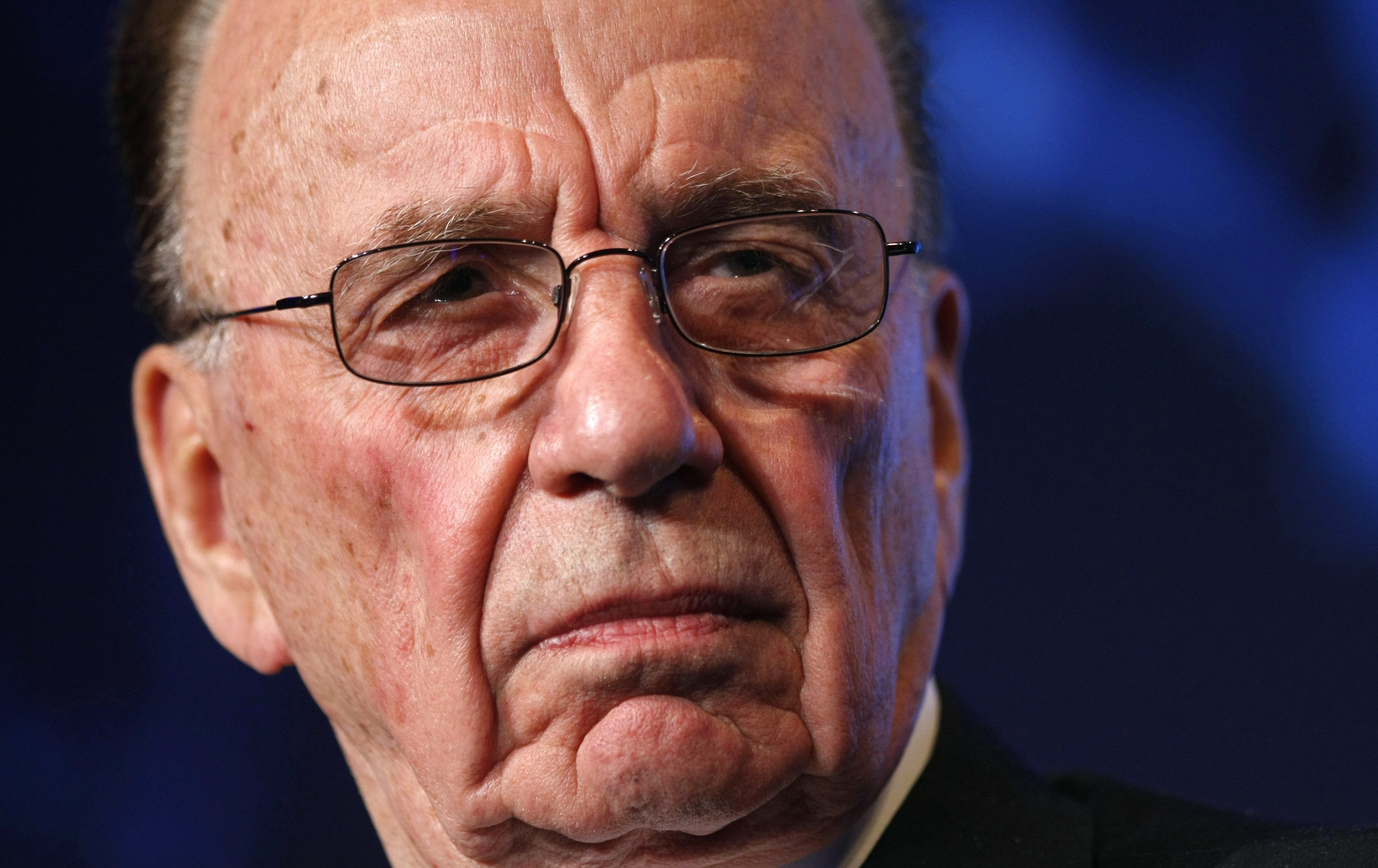 File photo of Rupert Murdoch listening to remarks at the Wall Street Journal CEO Council in Washington