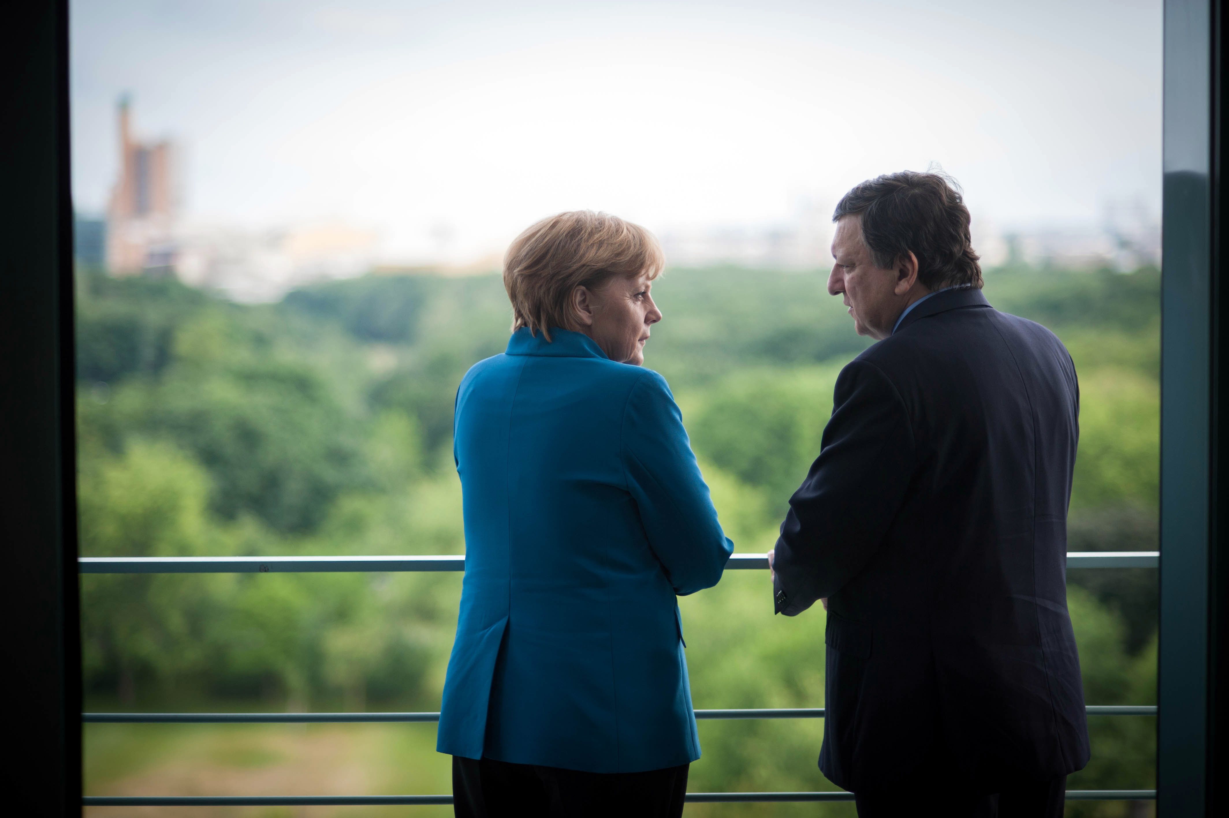 EU Commissioner Barosso Meets With Chancellor Merkel in Berlin